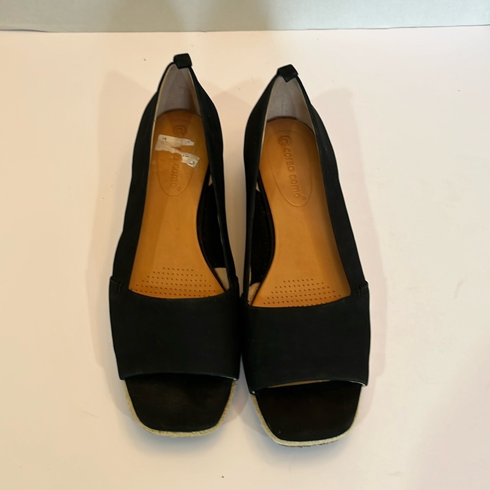 Corso Como Black Open-Toe Slingback Sandals